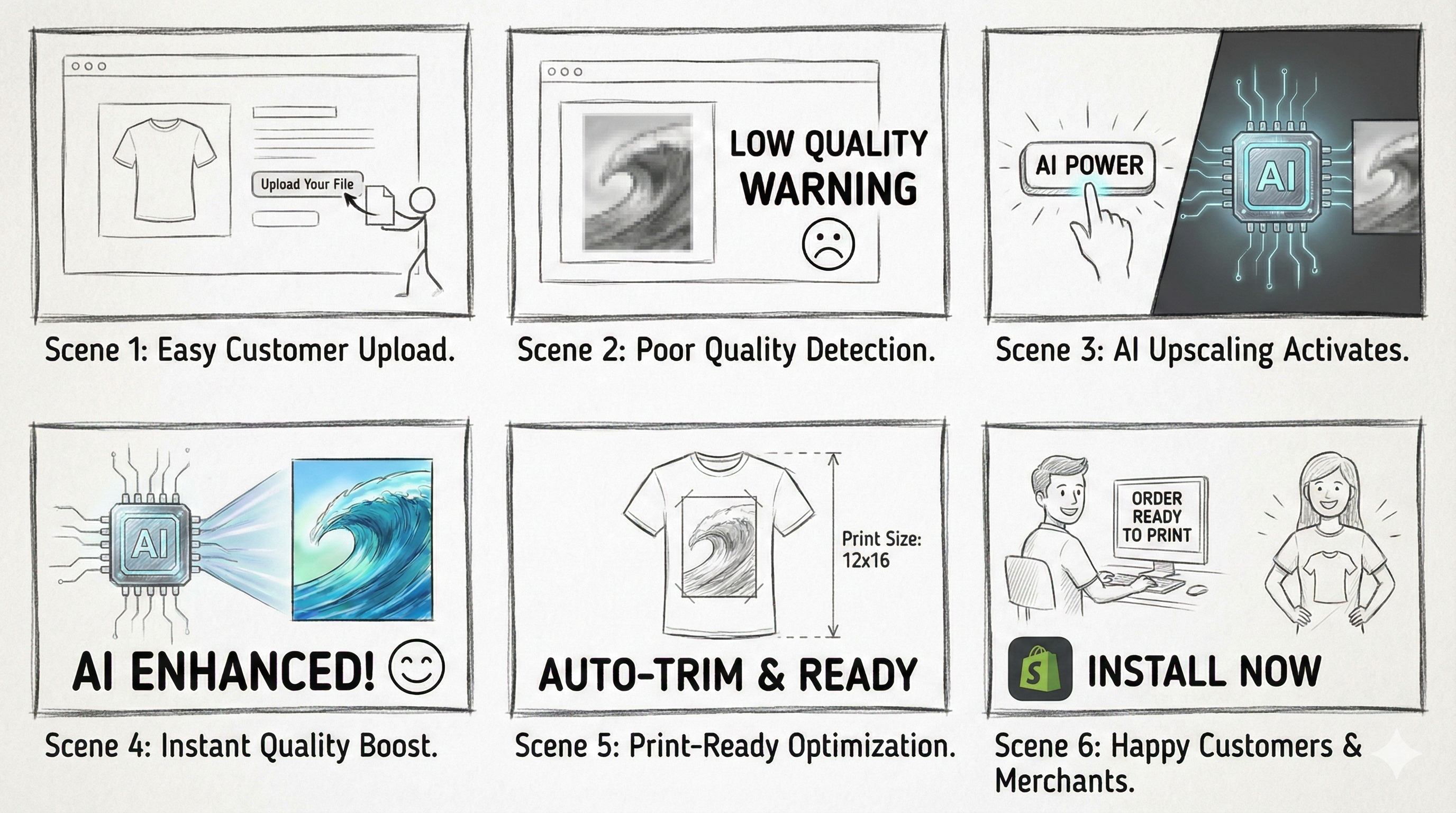 File Uploader Pro workflow - from upload to print-ready